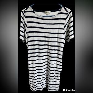 Roberta Roller rabbit short sleeve white with navy striped dress